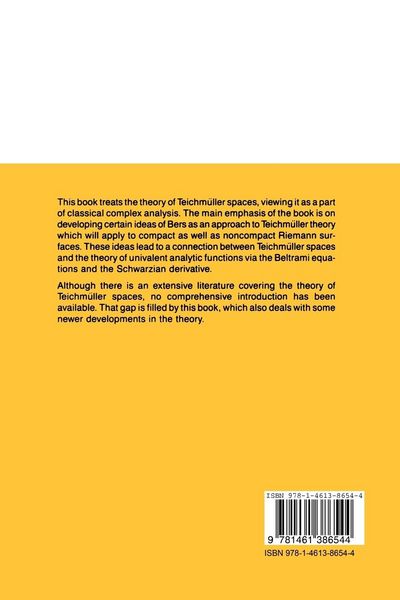 Produktbild: Univalent Functions and Teichm&uuml;ller Spaces