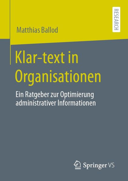 Produktbild: Klar-text in Organisationen
