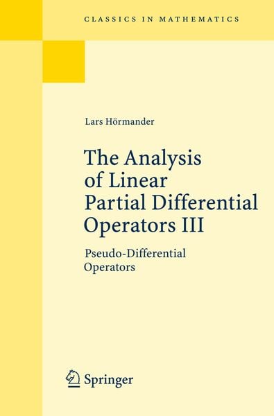 Produktbild: The Analysis of Linear Partial Differential Operators III
