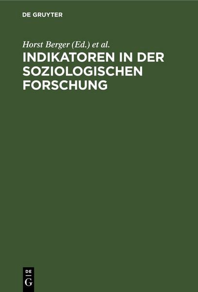 Produktbild: Indikatoren in der soziologischen Forschung