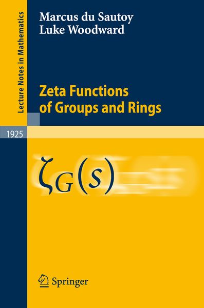 Produktbild: Zeta Functions of Groups and Rings