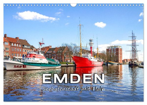 Produktbild: EMDEN Seehafenstadt mit Flair (Wandkalender 2026 DIN A3 quer), CALVENDO Monatskalender