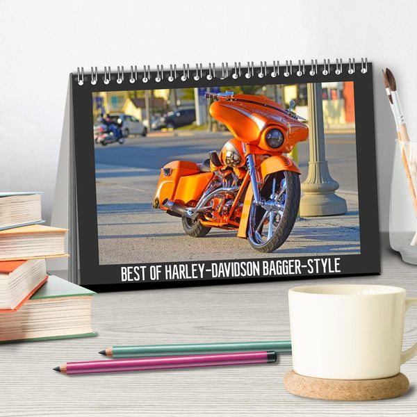Produktbild: BEST OF HARLEY-DAVIDSON BAGGER-STYLE (Tischkalender 2025 DIN A5 quer), CALVENDO Monatskalender