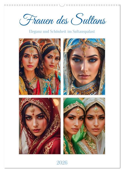 Frauen des Sultans (Wandkalender 2026 DIN A2 hoch), CALVENDO Monatskalender