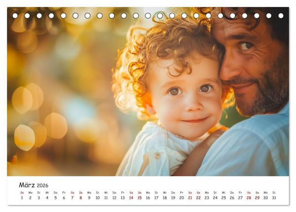 Produktbild: Die Sprache des Herzens - L&auml;cheln als Ausdruck der Menschlichkeit durch eine KI in Szene gesetzt (Tischkalender 2026 DIN A5 quer), CALVENDO Monatskalender