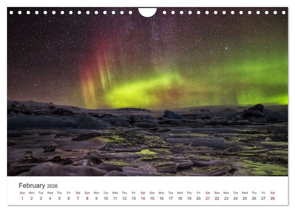 Produktbild: Iceland Aurora - Night Photography by Tony Prower (Wall Calendar 2026 DIN A4 landscape), CALVENDO 12 Month Wall Calendar