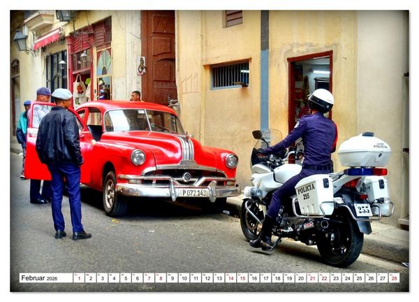 Produktbild: Auf Streife in Havanna - Kubas Policia Nacional Revolucionaria (Wandkalender 2026 DIN A4 quer), CALVENDO Monatskalender