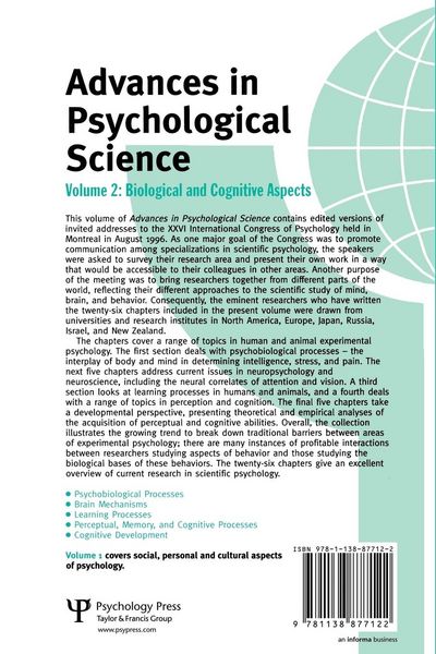 Produktbild: Advances in Psychological Science, Volume 2