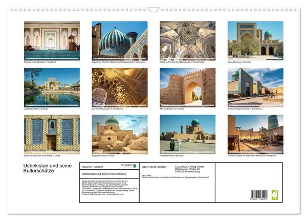 Produktbild: Usbekistan und seine Kultursch&auml;tze (Wandkalender 2026 DIN A2 quer), CALVENDO Monatskalender