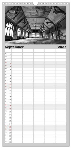 Produktbild: Familienplaner 2027 - Lost Beauty mit 5 Spalten (Wandkalender, 21 x 45 cm) CALVENDO