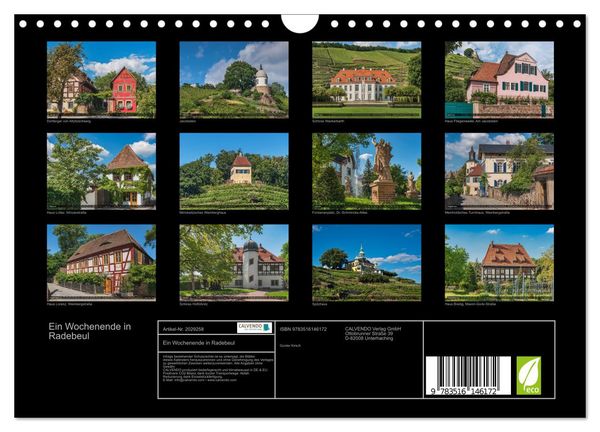 Produktbild: Ein Wochenende in Radebeul (Wandkalender 2026 DIN A4 quer), CALVENDO Monatskalender