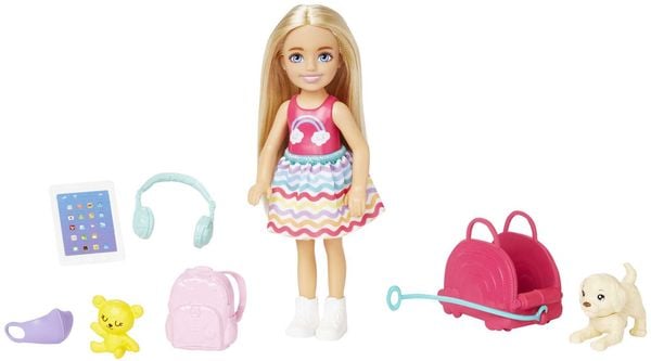 Produktbild: Barbie-Spielzeug, Chelsea-Puppe und Accessoires, Reiseset mit Hündchen