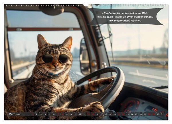 Produktbild: Tierisch lustige LKW-Fahrer (Wandkalender 2026 DIN A2 quer), CALVENDO Monatskalender