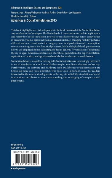 Produktbild: Advances in Social Simulation 2015