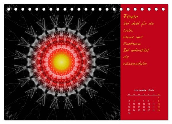 Produktbild: Kleine Chakrenlehre (Tischkalender 2026 DIN A5 quer), CALVENDO Monatskalender