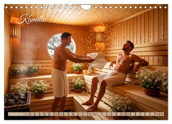 Produktbild: Sauna - Hitze, Duft, Genuss (Wandkalender 2027 DIN A4 quer), CALVENDO Monatskalender