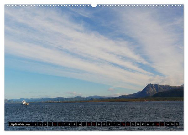 Produktbild: Bergen - Kirkenes - Bergen mit dem Postschiff (Wandkalender 2026 DIN A2 quer), CALVENDO Monatskalender