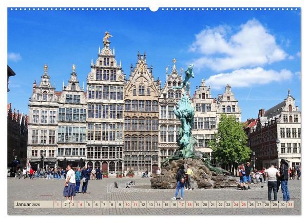 Produktbild: Antwerpen - Faszinierende Gro&szlig;stadt (hochwertiger Premium Wandkalender 2026 DIN A2 quer), Kunstdruck in Hochglanz