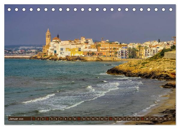 Produktbild: Costa de Ponent - Unterwegs zwischen Barcelona und Tarragona (Tischkalender 2026 DIN A5 quer), CALVENDO Monatskalender