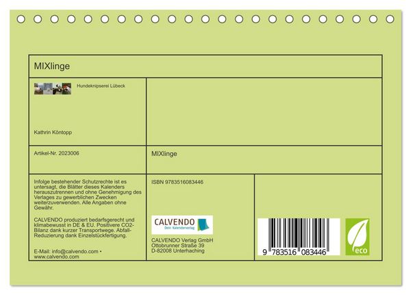 Produktbild: MIXlinge (Tischkalender 2026 DIN A5 quer), CALVENDO Monatskalender