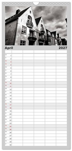 Produktbild: Familienplaner 2027 - Ein Blick auf Husum mit 5 Spalten (Wandkalender, 21 x 45 cm) CALVENDO