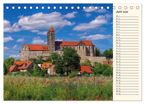 Produktbild: Quedlinburg - Welterbestadt im Harz (Tischkalender 2026 DIN A5 quer), CALVENDO Monatskalender