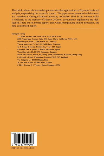 Produktbild: Case Studies in Bayesian Statistics
