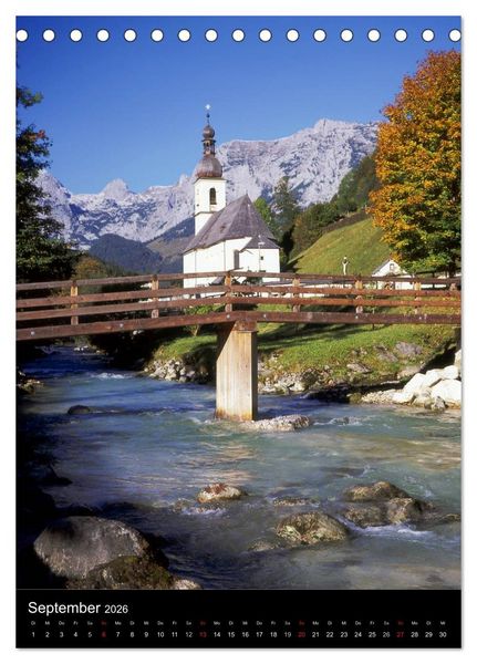 Produktbild: Idyllische Landschaften in Bayern (Tischkalender 2026 DIN A5 hoch), CALVENDO Monatskalender