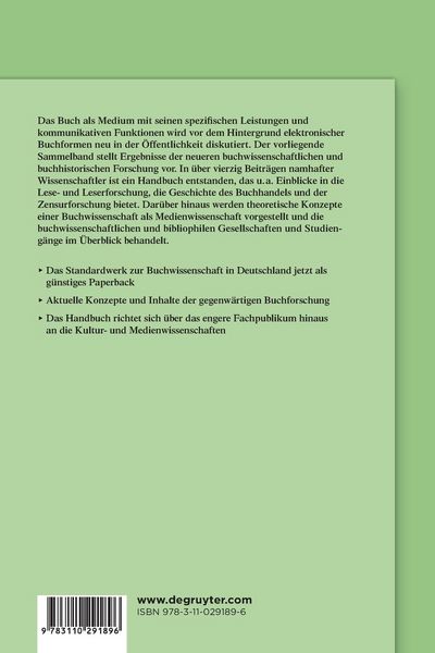 Produktbild: Buchwissenschaft in Deutschland