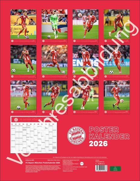 Produktbild: FC Bayern M&uuml;nchen Posterkalender 2027