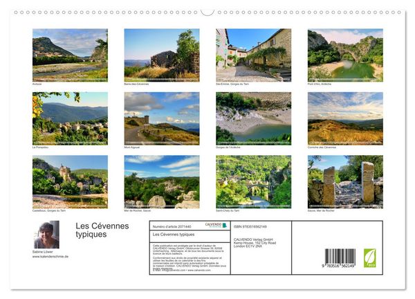 Produktbild: Les C&eacute;vennes typiques (Calendrier mural 2026 DIN A2 vertical) calendrier de bureau