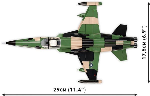 Produktbild: COBI Historical Collection 2425 - Northrop F-5A Freedom Fighter, Kampfflugzeug, Vietman War, 1:48 Bausatz, 352 Klemmbausteine/1 Figur