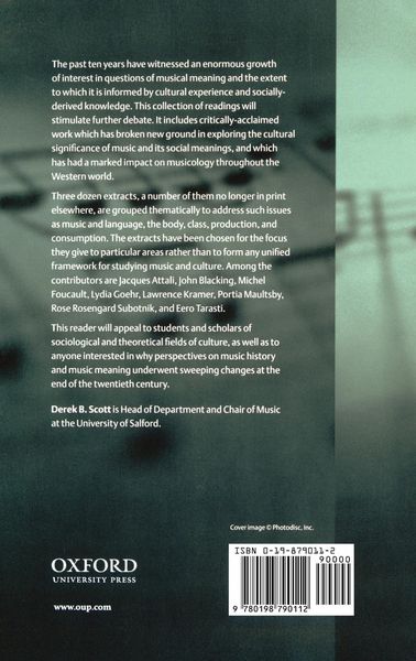 Produktbild: Music, Culture, and Society