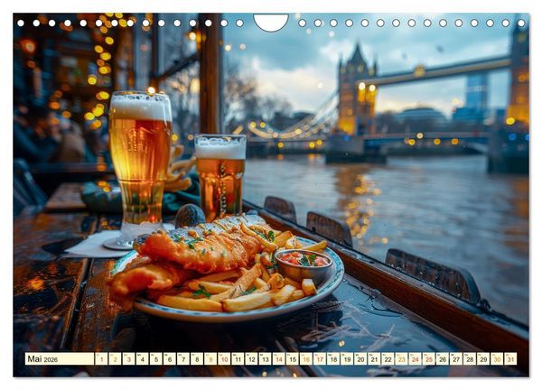 Produktbild: Europa f&uuml;r Gourmets - landestypische Gerichte erleben (Wandkalender 2026 DIN A4 quer), CALVENDO Monatskalender