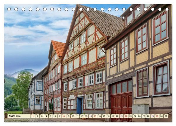 Produktbild: Bodenwerder - entz&uuml;ckende M&uuml;nchhausen-Stadt an der Oberweser (Tischkalender 2026 DIN A5 quer), CALVENDO Monatskalender