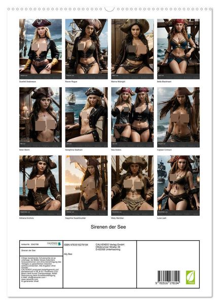 Produktbild: Sirenen der See (hochwertiger Premium Wandkalender 2026 DIN A2 hoch), Kunstdruck in Hochglanz