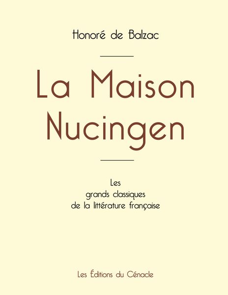 Produktbild: La Maison Nucingen de Balzac (&eacute;dition grand format)