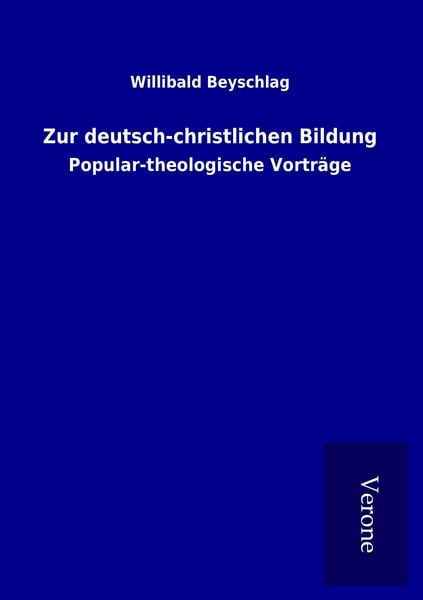 Produktbild: Zur deutsch-christlichen Bildung