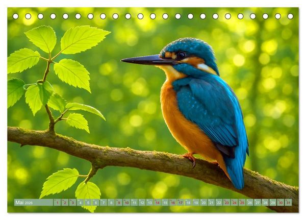 Produktbild: Eisvogeltr&auml;ume am Wasser (Tischkalender 2026 DIN A5 quer), CALVENDO Monatskalender