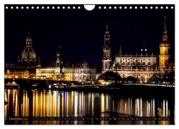 Produktbild: Eine Nacht in Dresden (Wandkalender 2026 DIN A4 quer), CALVENDO Monatskalender
