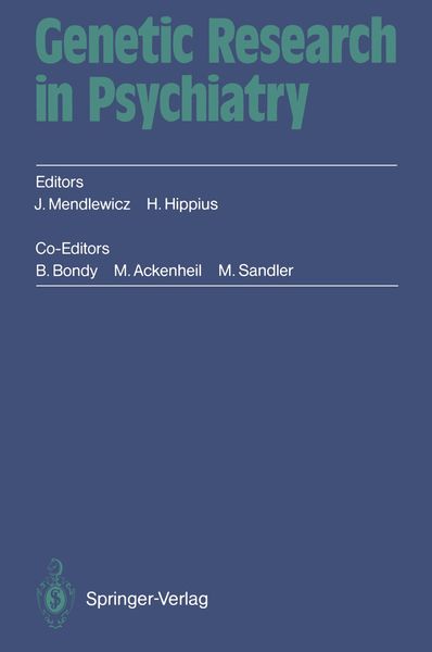 Produktbild: Genetic Research in Psychiatry