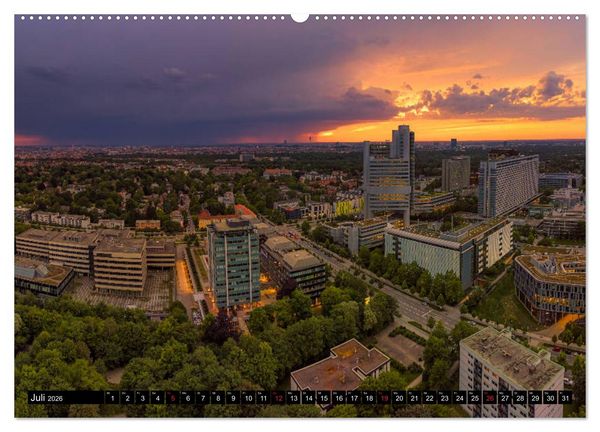 Produktbild: Mein M&uuml;nchen aus der Luft (hochwertiger Premium Wandkalender 2026 DIN A2 quer), Kunstdruck in Hochglanz