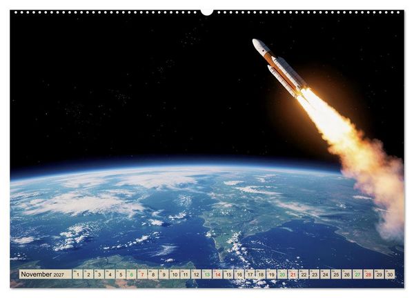 Produktbild: Wettrennen ins All (hochwertiger Premium Wandkalender 2027 DIN A2 quer), Kunstdruck in Hochglanz