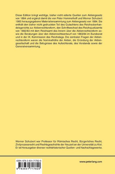 Produktbild: Quellen zum Aktiengesetz vom 18. Juli 1884