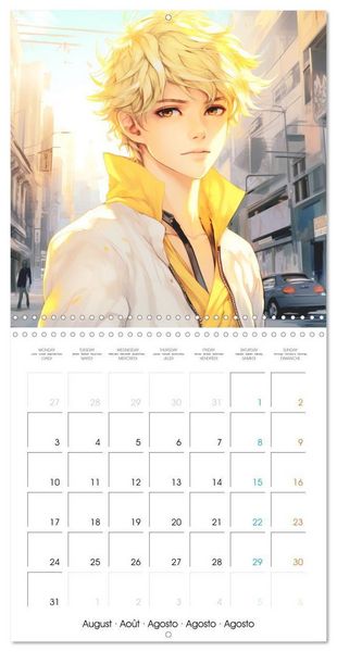 Produktbild: Manga boys (Calendrier mural carr&eacute; 2026 30x30 cm) Calendrier double avec une page pour vos prises de notes