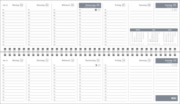 Produktbild: times&more Gr&uuml;n Wochenquerplaner 2027