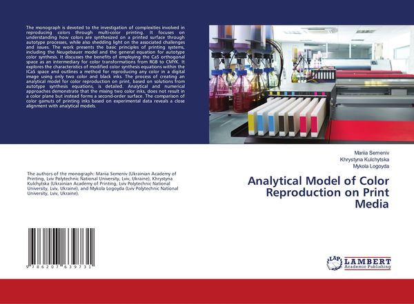 Produktbild: Analytical Model of Color Reproduction on Print Media