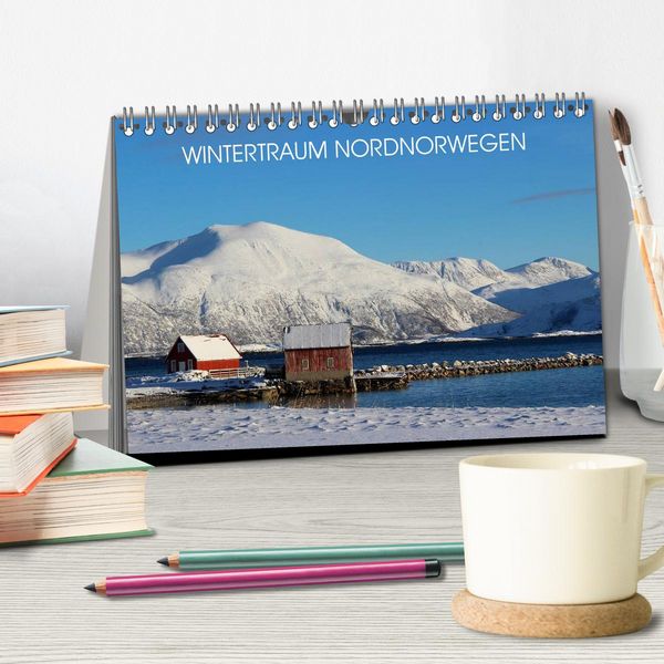 Produktbild: Wintertraum Nordnorwegen (Tischkalender 2026 DIN A5 quer), CALVENDO Monatskalender