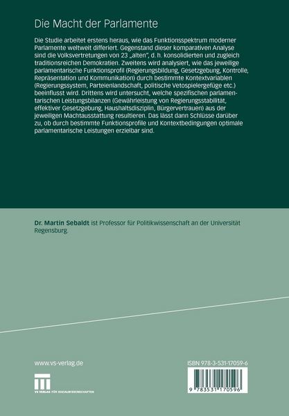 Produktbild: Die Macht der Parlamente