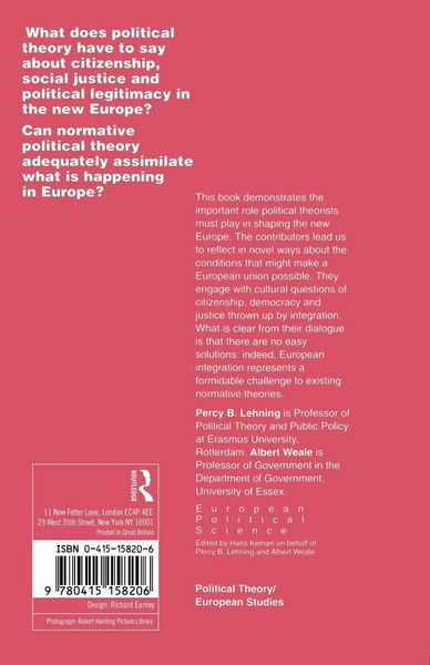 Produktbild: Citizenship, Democracy and Justice in the New Europe